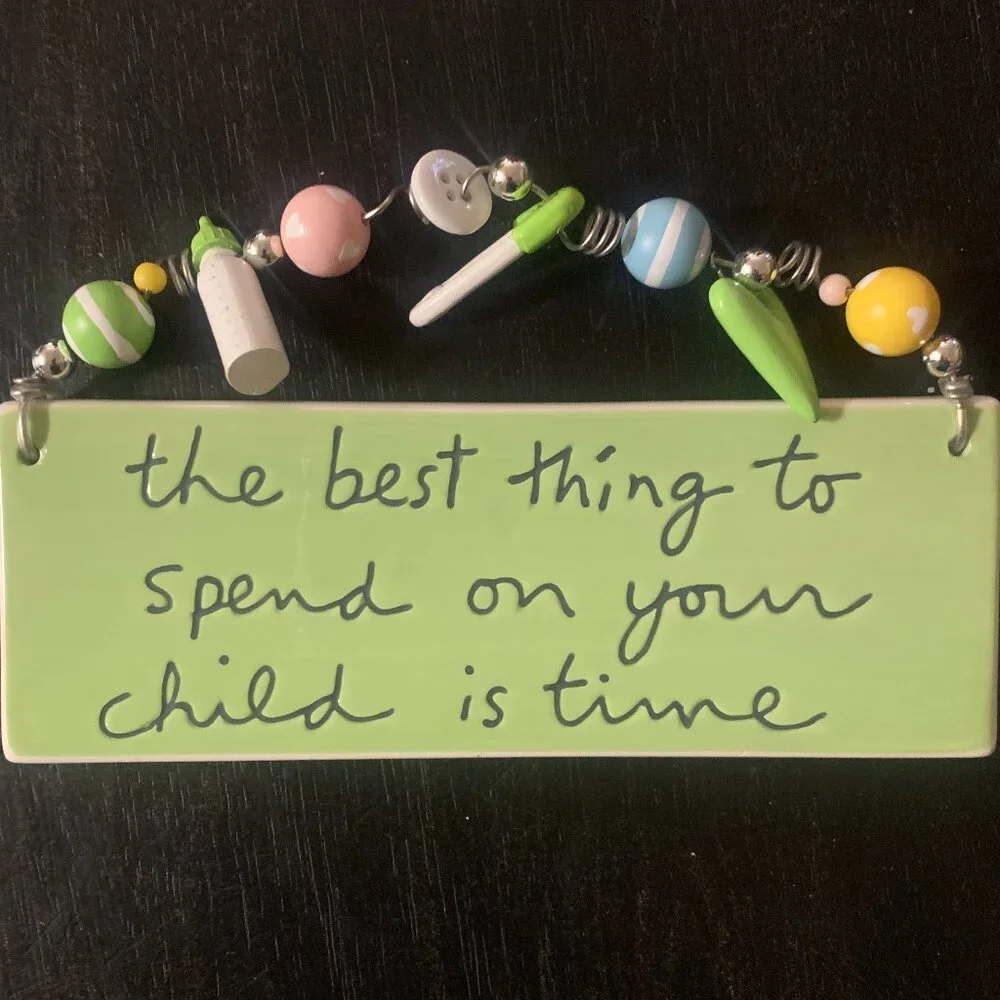Dept 56 Sandra Magsamen Wall Decor Ceramic Plaque Mom Quote Baby Shower